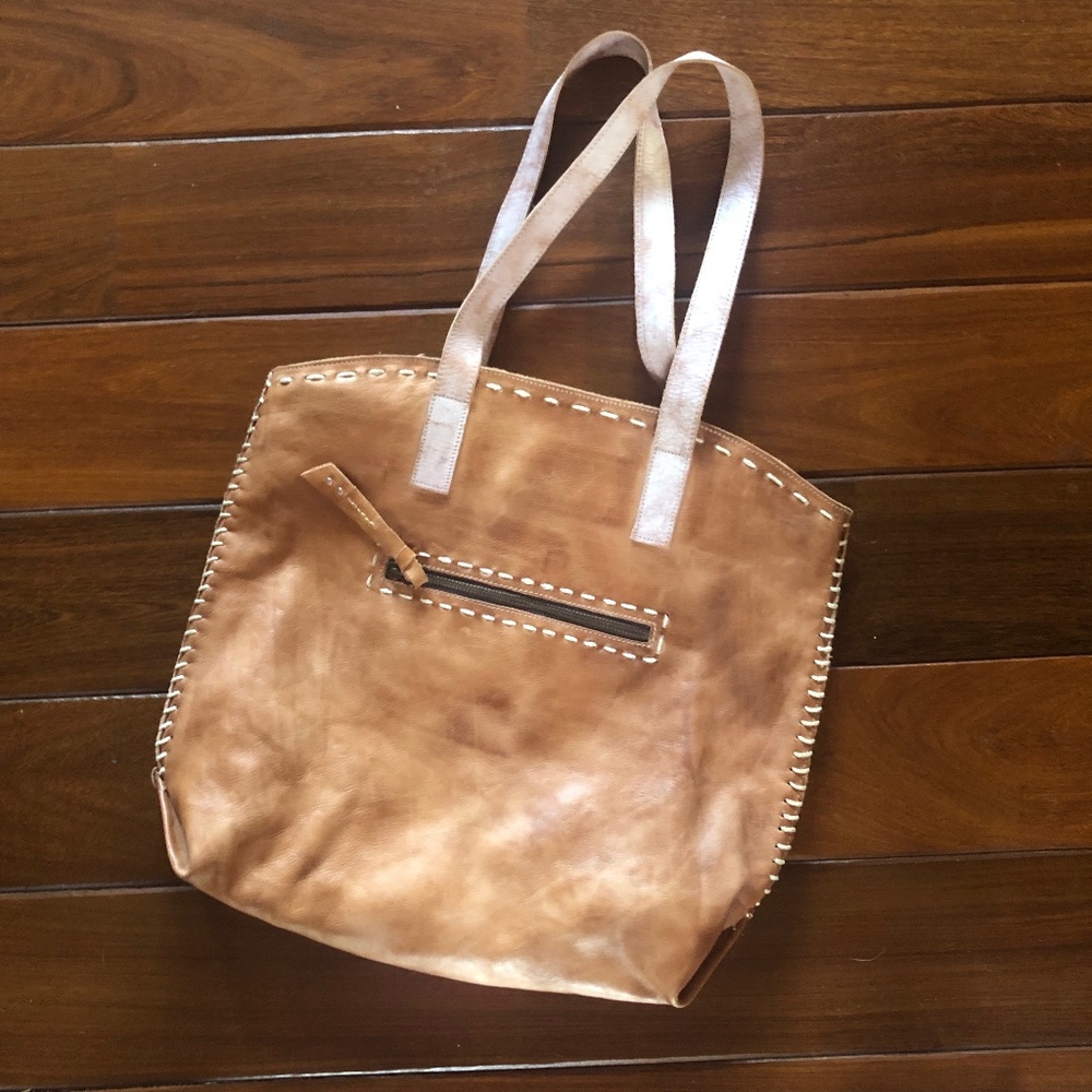 Gorgeous BED STU Skye II  Large Tan Leather Tote bag Purse